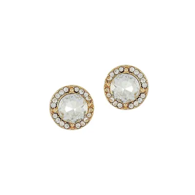 Goldtone & Crystal Earrings