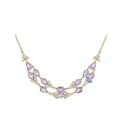 Very Peri Goldtone & Crystal Statement Necklace