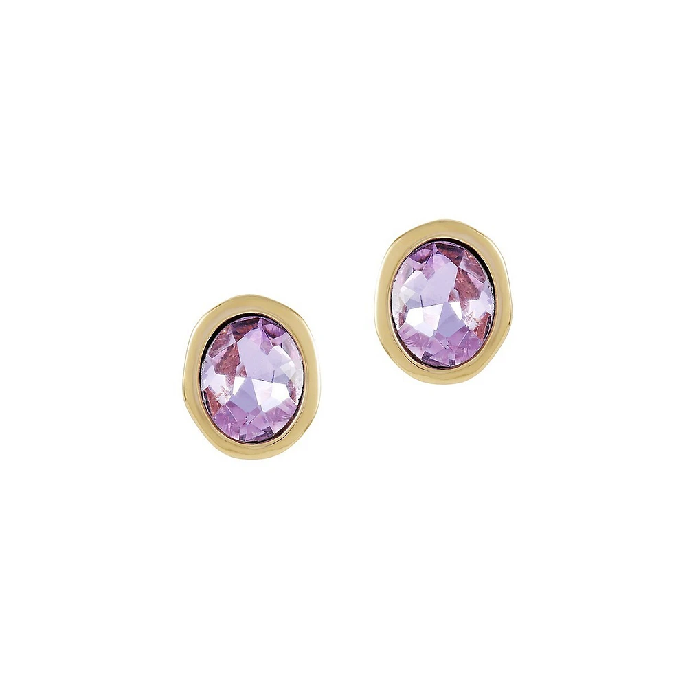 Goldtone Oval Stud Earrings