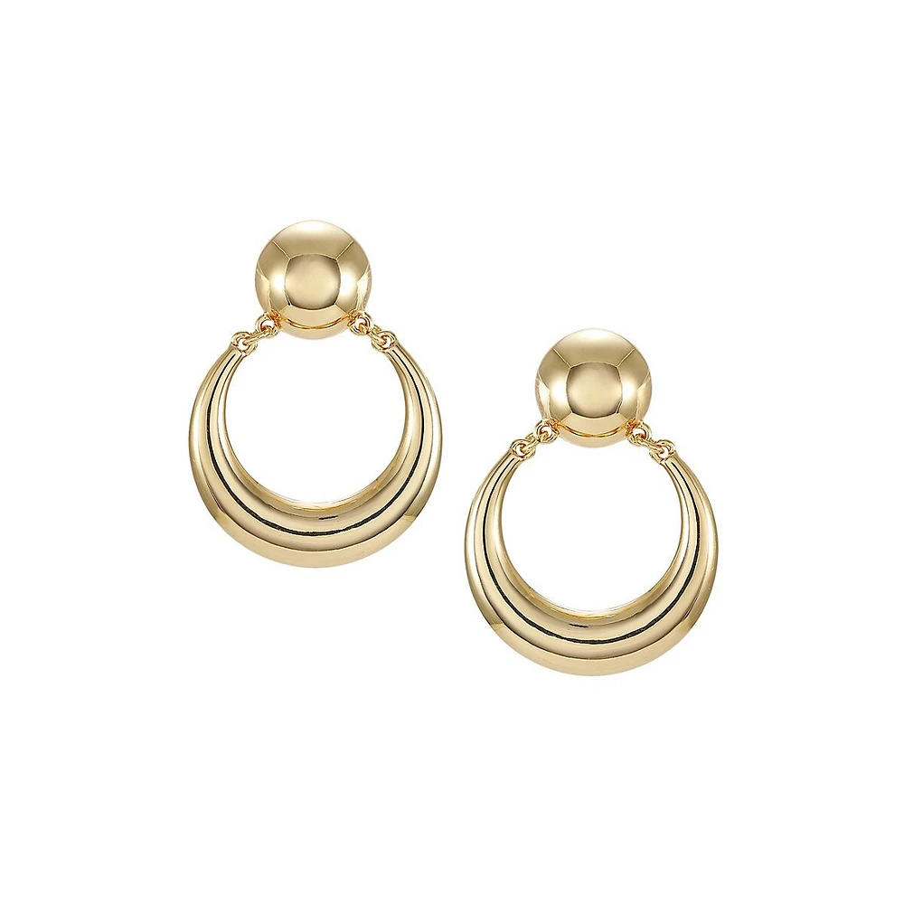 Updated Hoops Goldtone Doorknocker Earrings