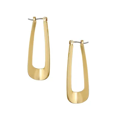 Essential Goldtone Oval Hoop Earrings