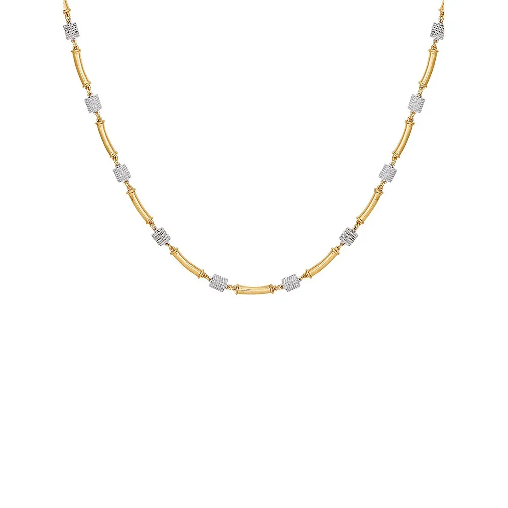 Two-Tone Station Necklace