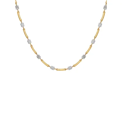 Two-Tone Station Necklace