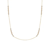 Sophisticated Shine Goldtone & Glass Crystal Station Necklace