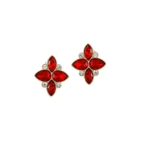 Boucles d'oreilles à pince avec pierres dorées et en verre Sophisticated Shine