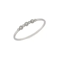 Holiday Sparkle Silvertone and Clear Glass Crystal Hinged Bangle Bracelet