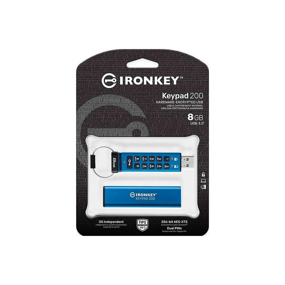 Ironkey Keypad 200 Encrypted Usb Flash Drive, 3.2 Gen 1