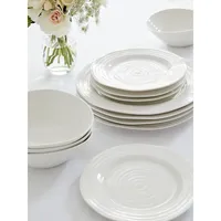Set of 4 Porcelain Salad Plates