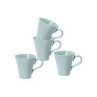 Set of 4 Porcelain Celadon Mugs