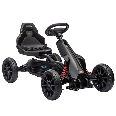 Go Kart For Kids With Adjustable Seat For 3-8 Years, Black