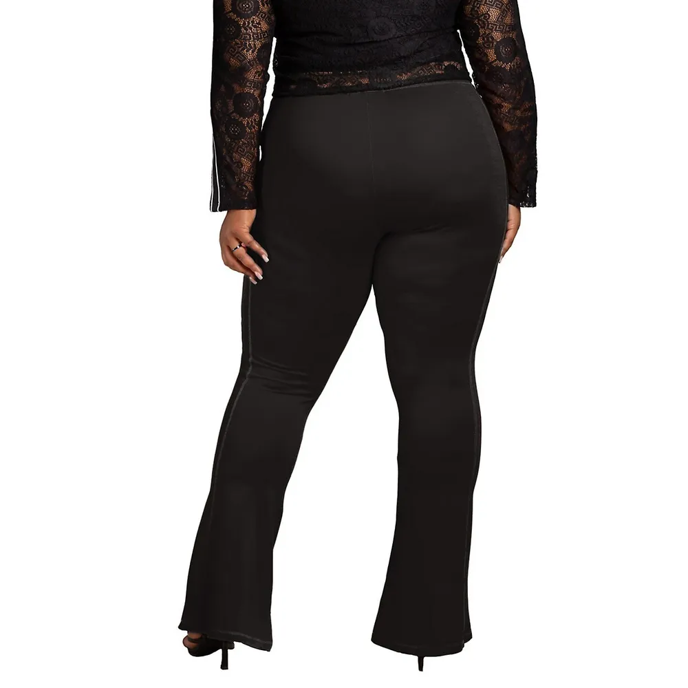 Women's Plus High Rise Fitted Flare Pant
