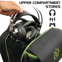 Console Gaming Backpack Compatible With Xbox Series X, Xbox Series S - Storage Compartments For Controllers, Games & Accessories - Headset Storage, Cable Organizers & Zippered Mesh Pockets