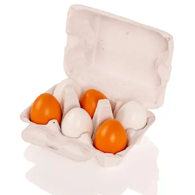 Wooden Eggs - 6 Pc