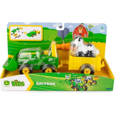 John Deere Build A Buddy Bonnie Scoop Tractor With Trailer & Screwdriver