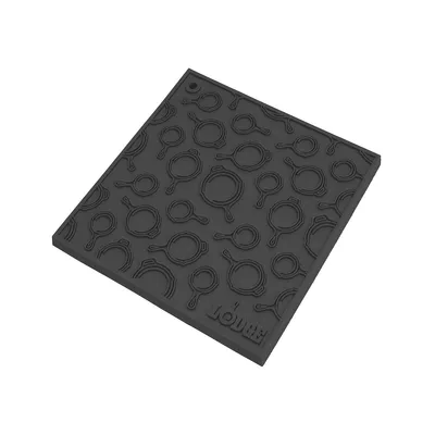 7 Inch Square Silicone Trivet With Skillet Pattern