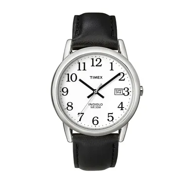 Easy Reader Black Leather Strap Watch T2H281NG