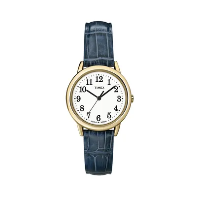 Easy Reader Goldtone & Leather-Strap Watch T2N954NG