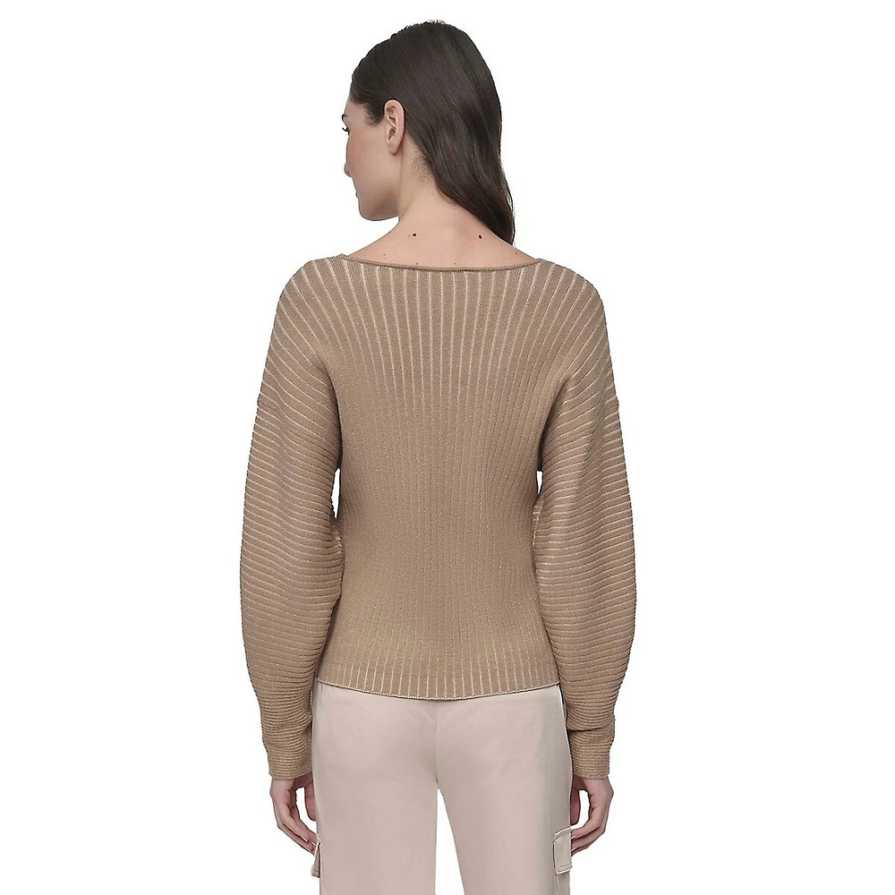 Transfer Rib V-Neck Sweater