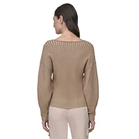 Transfer Rib V-Neck Sweater