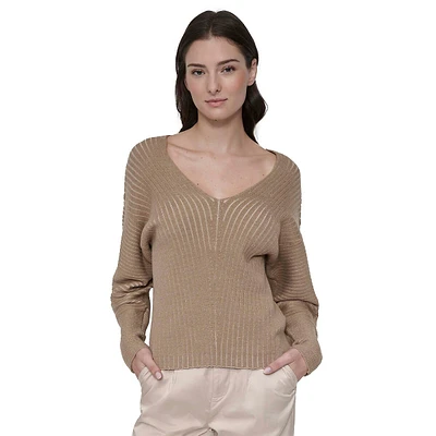 Transfer Rib V-Neck Sweater