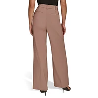 Pleated Wide-Leg Dress Pants