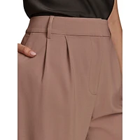 Pleated Wide-Leg Dress Pants