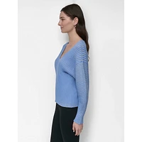Transfer Rib V-Neck Sweater