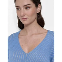 Transfer Rib V-Neck Sweater