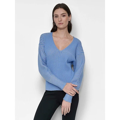 Transfer Rib V-Neck Sweater