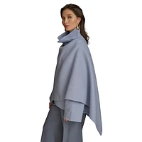 Wool-Blend Collared Wrap