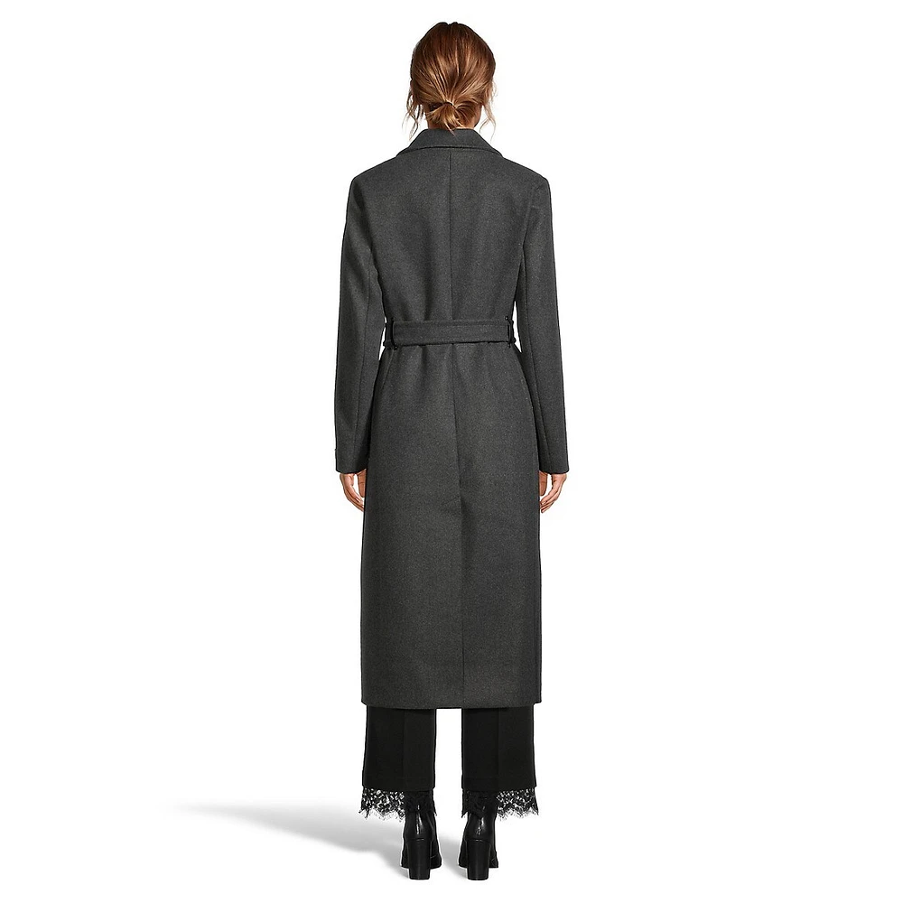 Belted Wrap Midi Coat