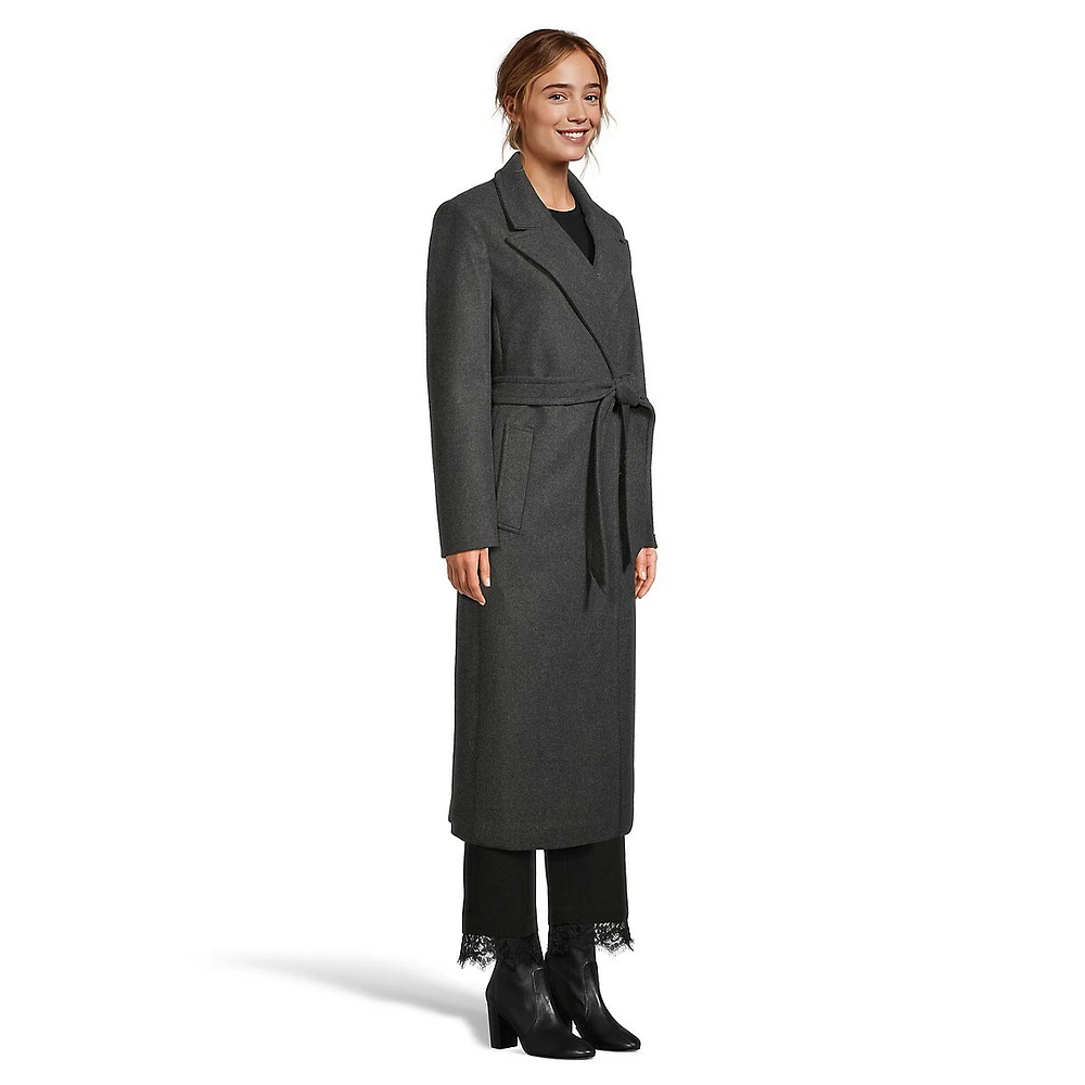 Belted Wrap Midi Coat