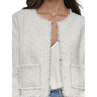 Frayed Cropped Jacket