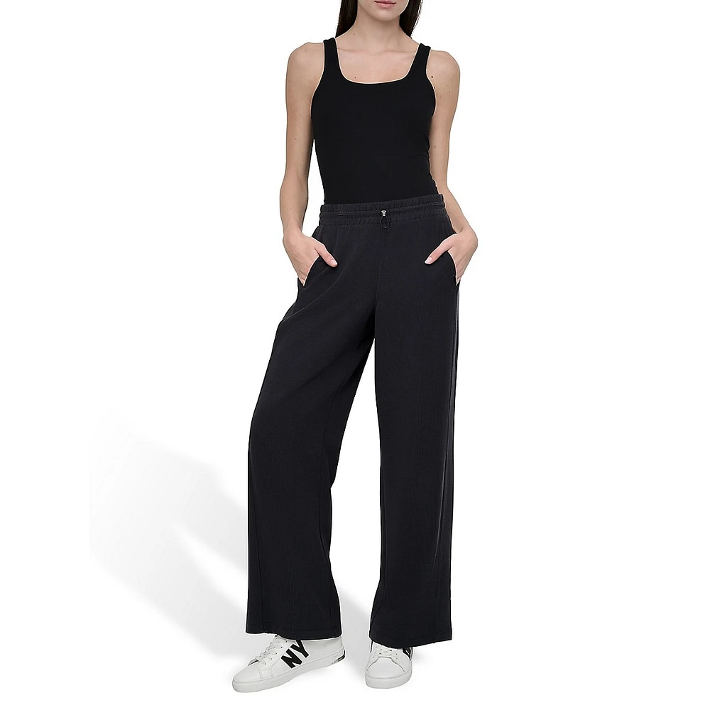 Highline High-Waist Wide-Leg Ribbed Pants