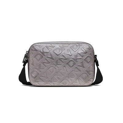 Sac pour appareil photo Ashlyn à double fermeture éclair et monogramme