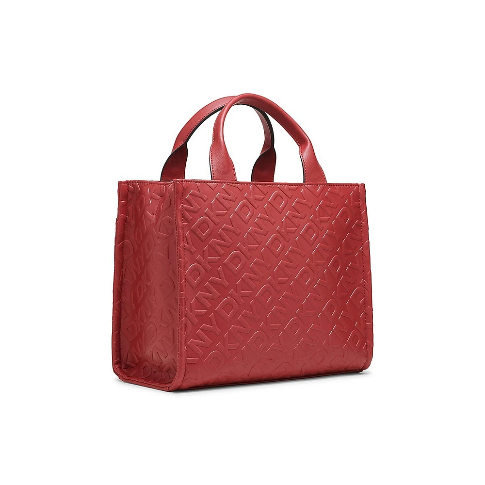 Ashlyn Medium Embossed Monogram Tote