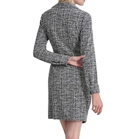 Jacquard Side-Buckle Shirtdress