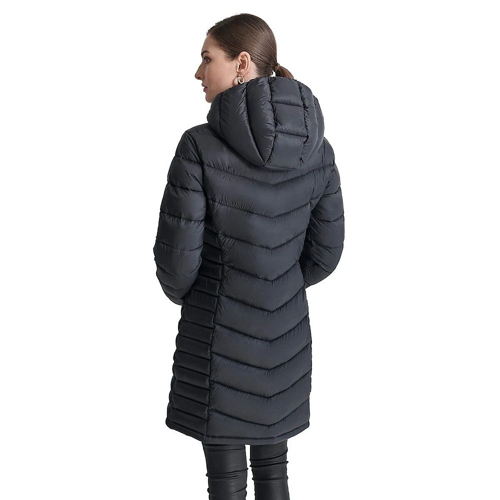 Packable Quilted Longline Jacket
