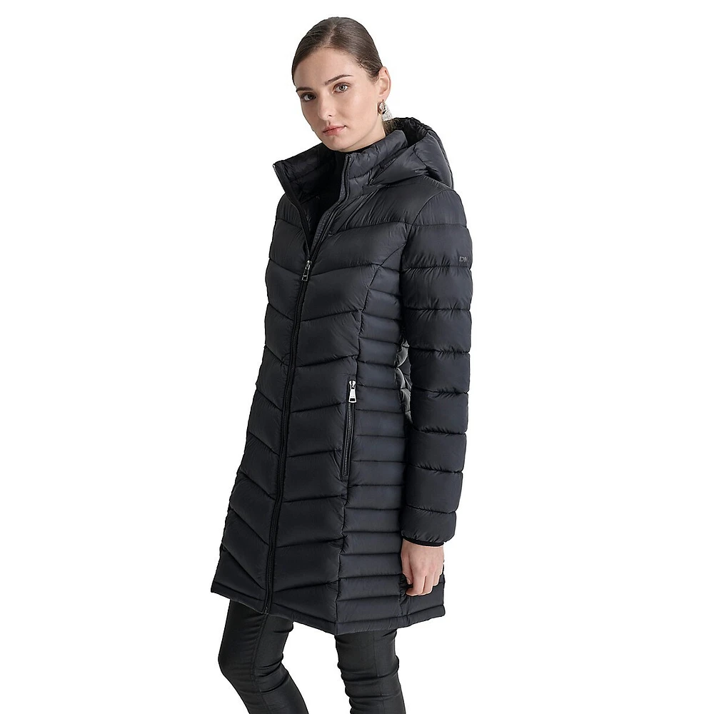 Packable Quilted Longline Jacket
