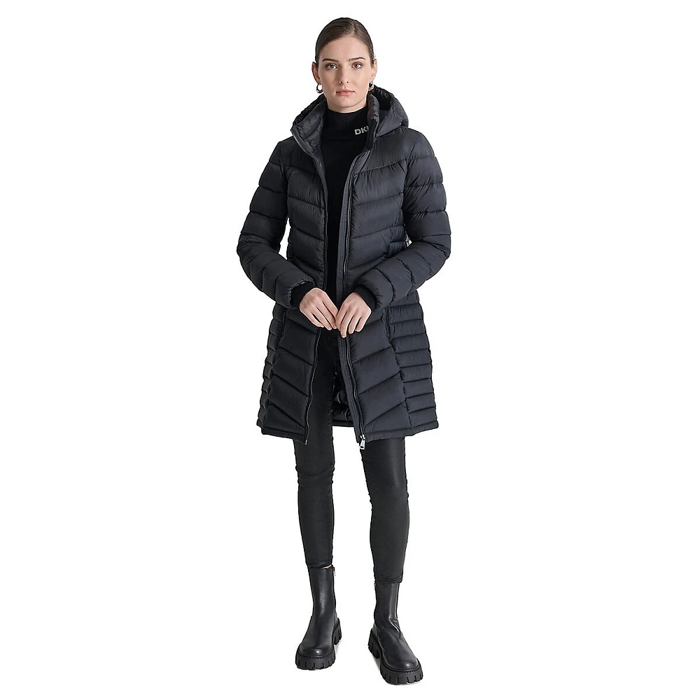 Packable Quilted Longline Jacket