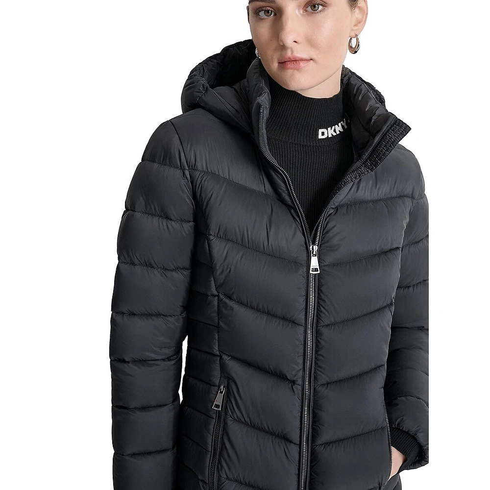 Packable Quilted Longline Jacket