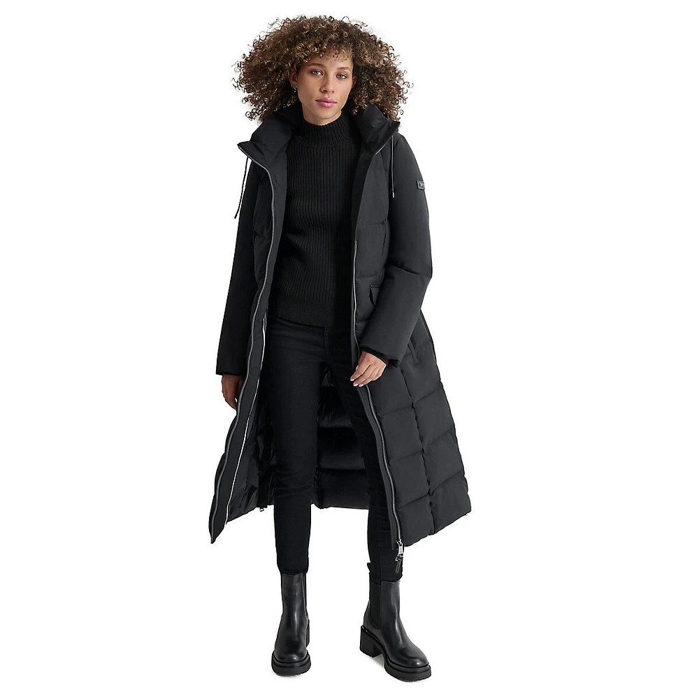 Belted Maxi Puffer Jacket