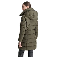 Hooded Stretch Puffer Jacket with Core Warmer Layer