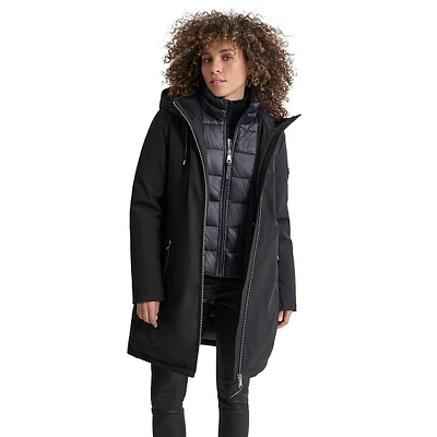 Quilted-Bib Padded Softshell Mid Jacket