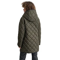 Hooded Quilted Toggle Coat