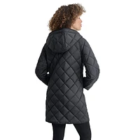 Hooded Quilted Toggle Coat