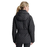 Quilted Smocked-Waist Jacket