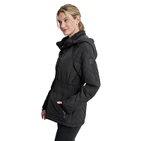 Quilted Smocked-Waist Jacket