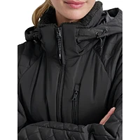 Quilted Smocked-Waist Jacket