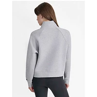 High-Neck Half-Zip Pullover